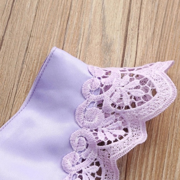 ✖️SOLD✖️Purple Floral Romper 💞RESTOCKED💞 - Picture 3 of 6